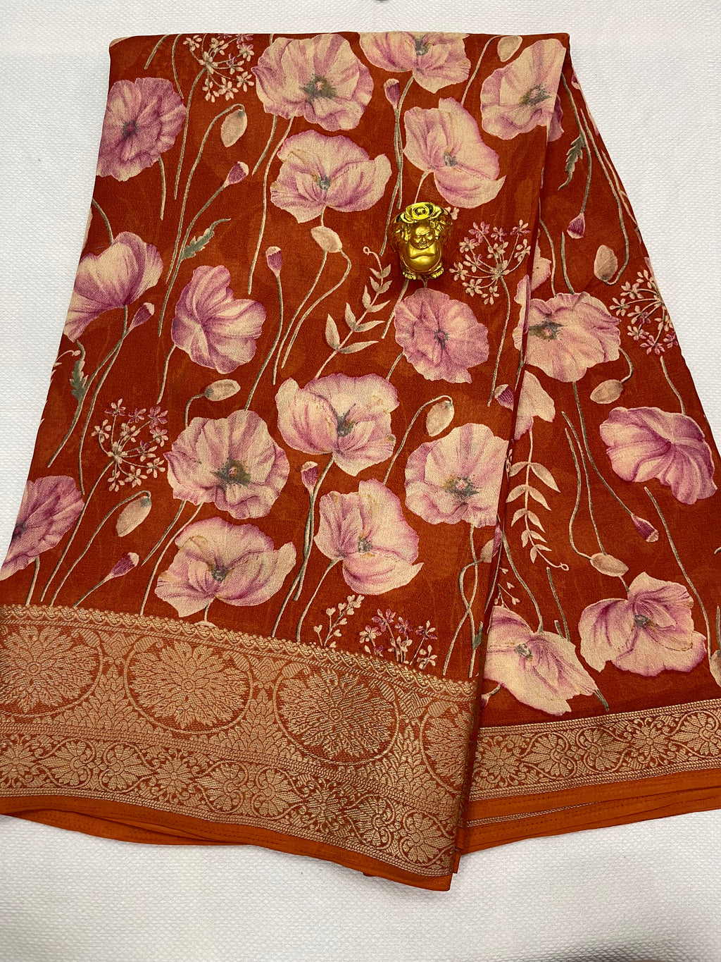 Viscose georgette saree