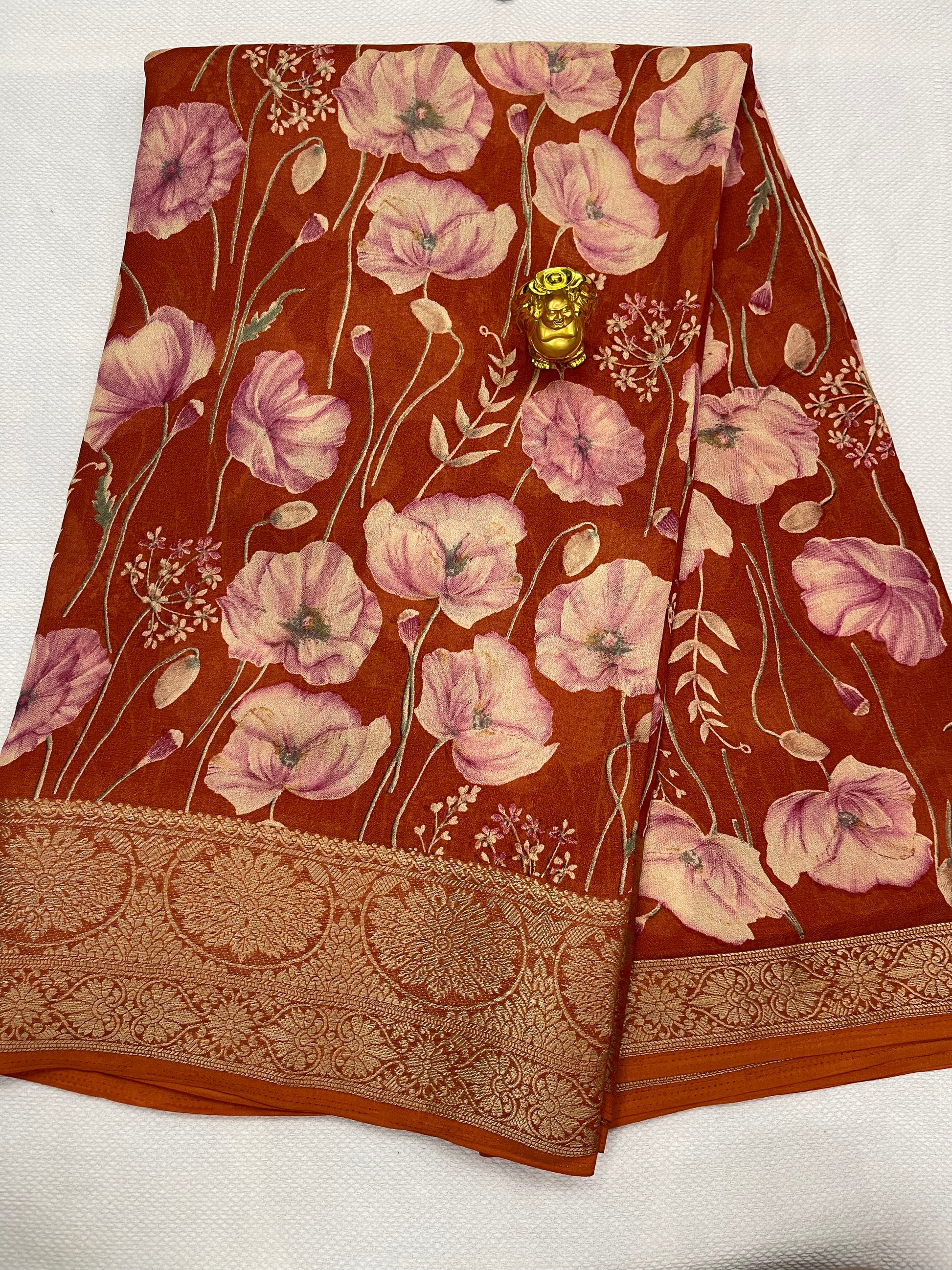 Viscose georgette saree