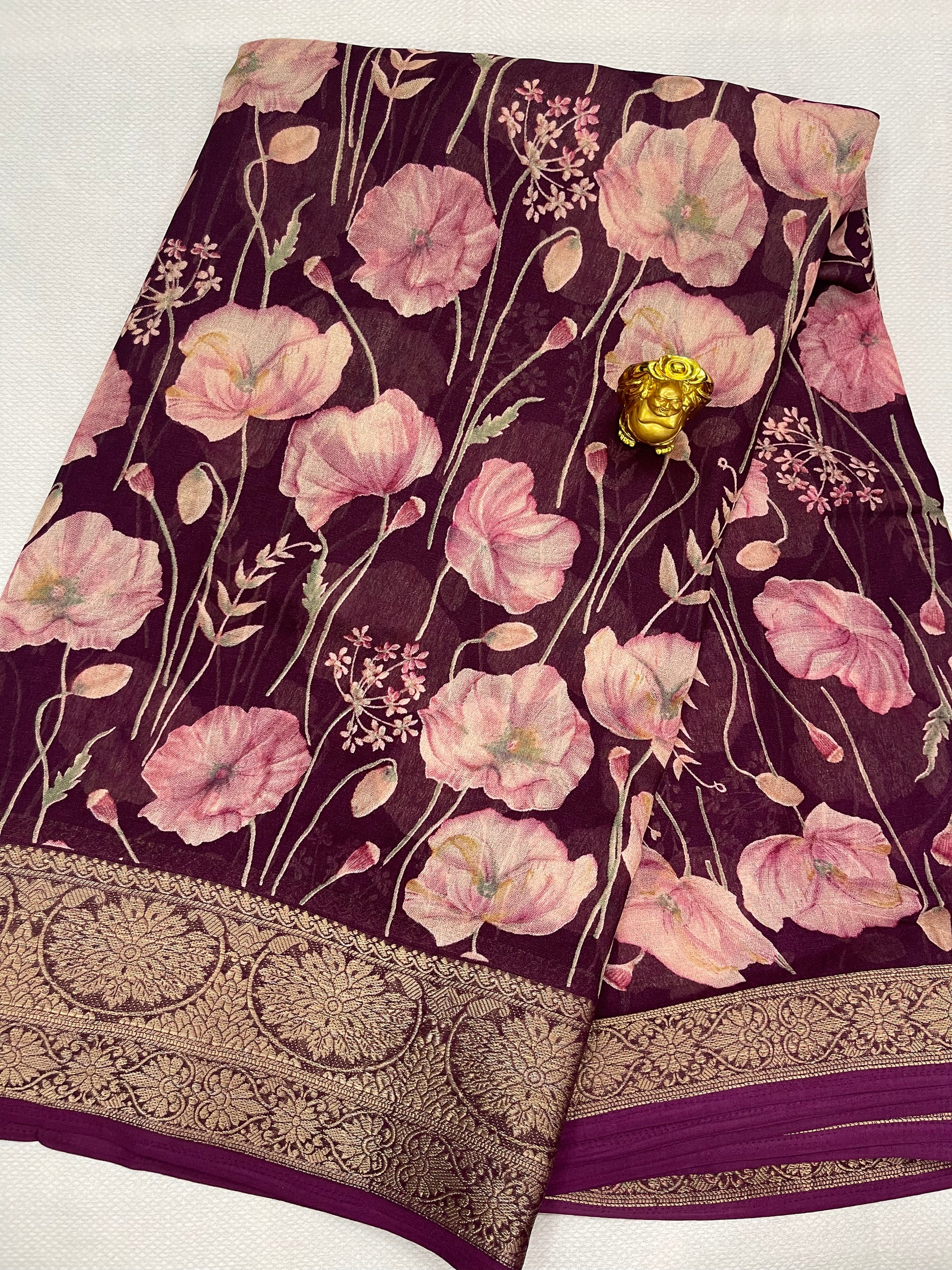 Viscose georgette saree