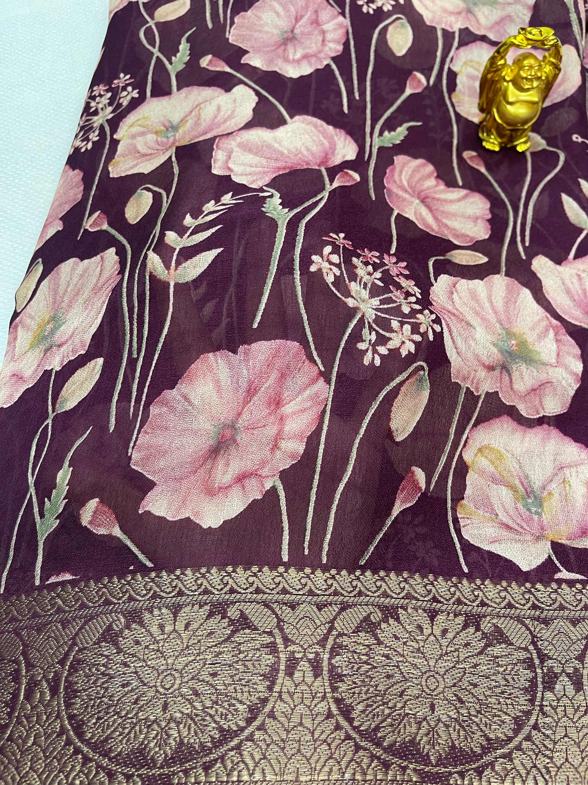 Viscose georgette saree