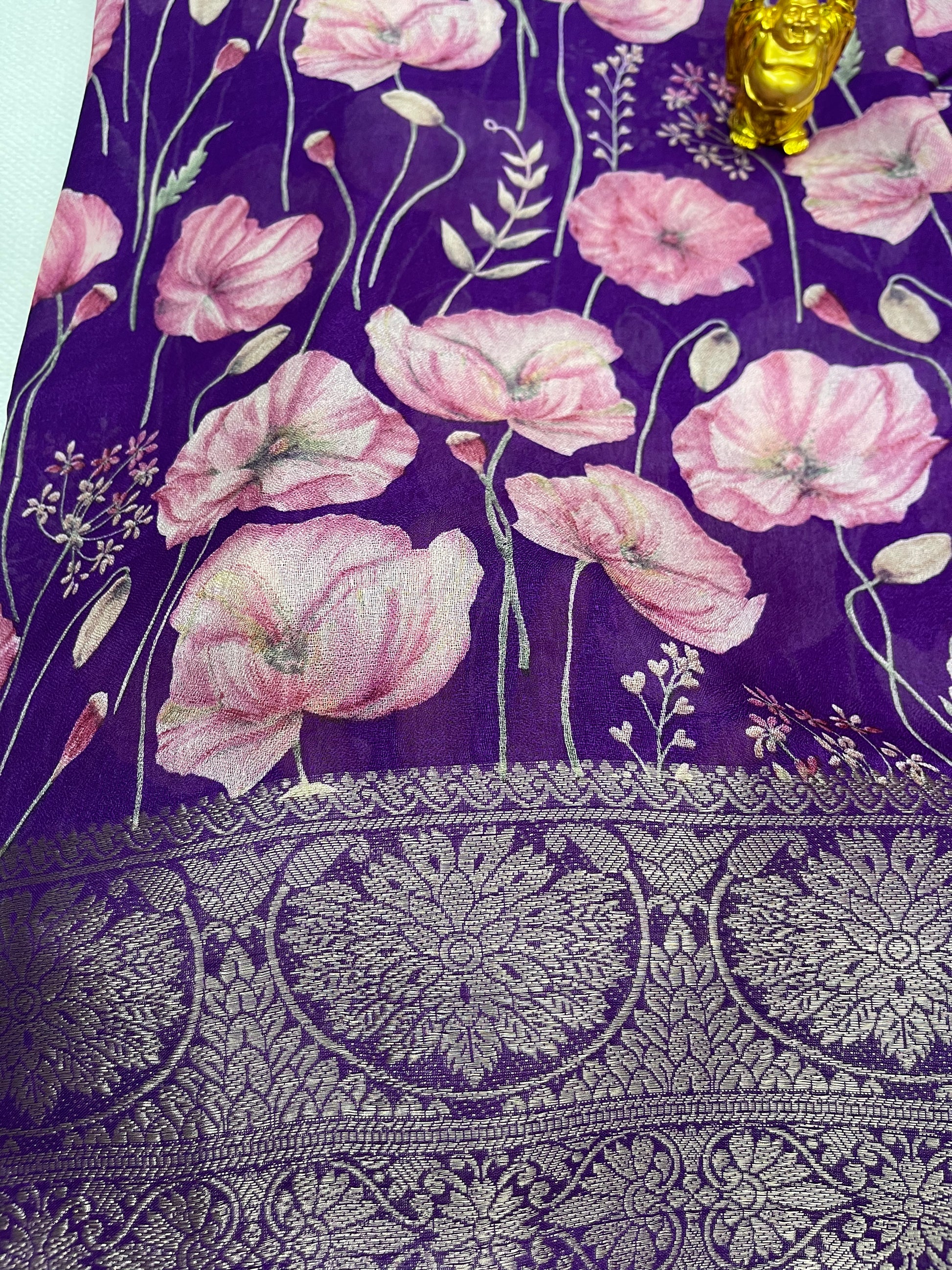 Viscose georgette saree