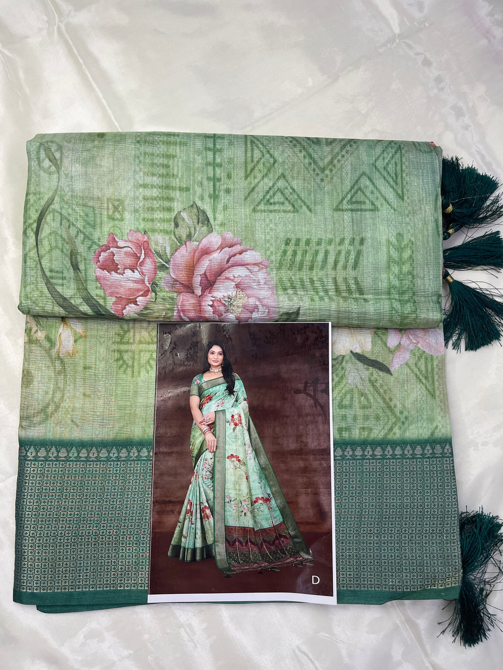 Fancy digital print sarees