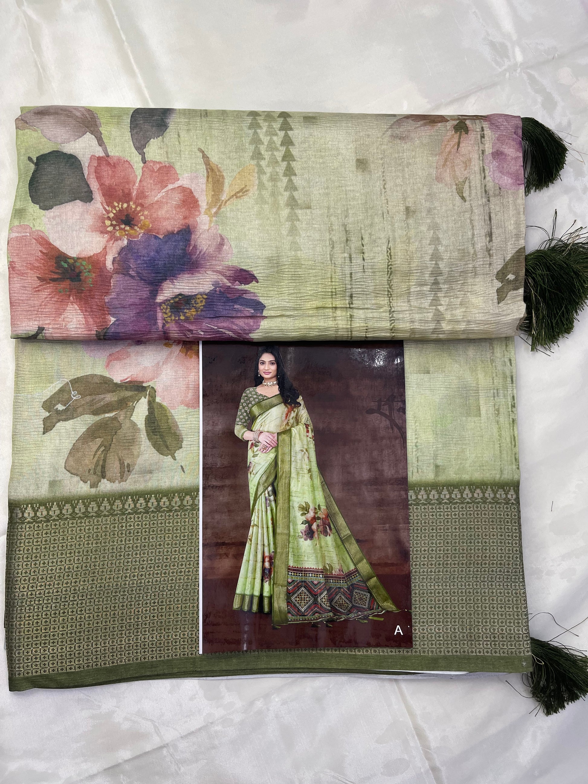 Fancy digital print sarees
