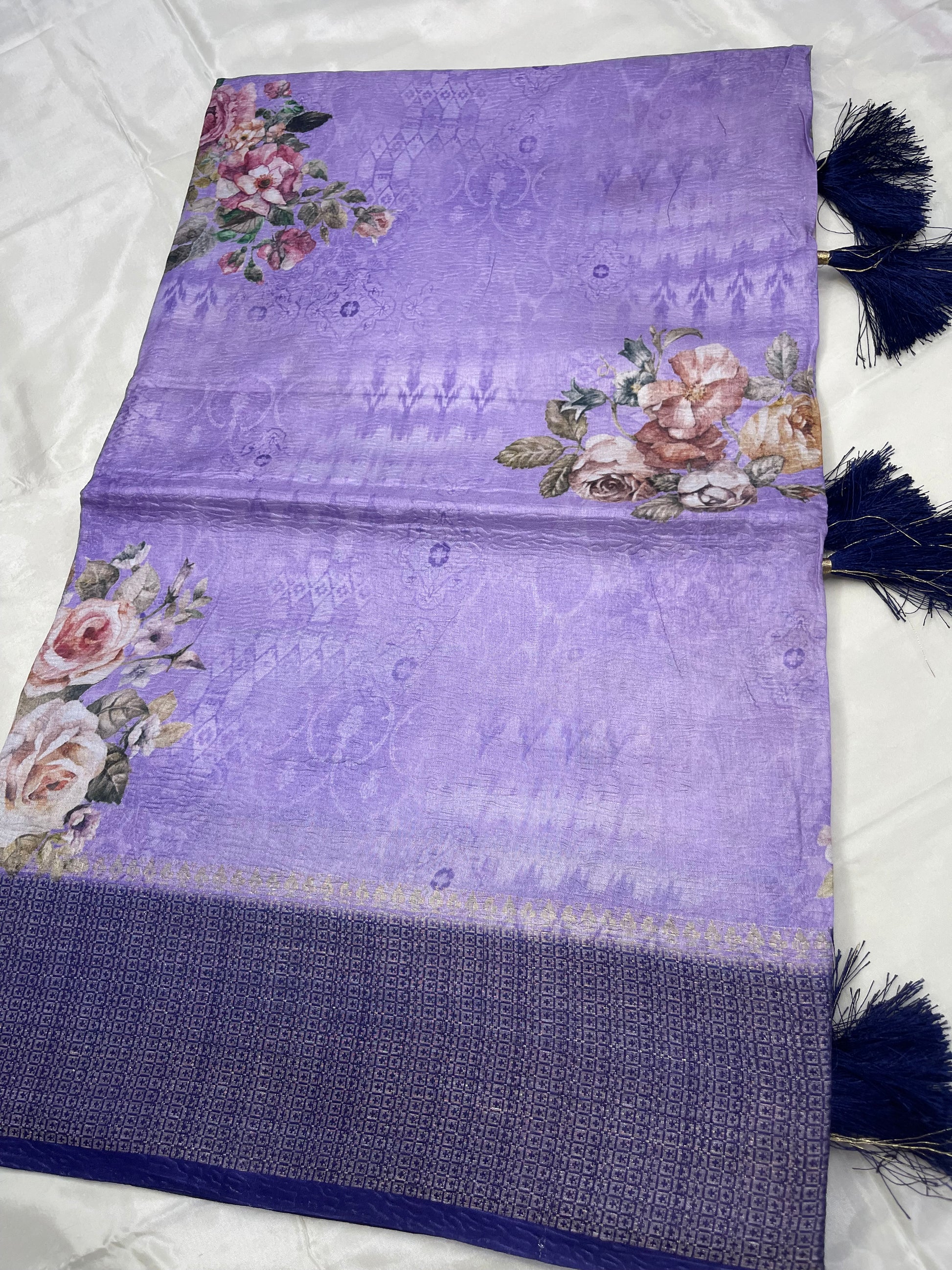 Fancy digital print sarees