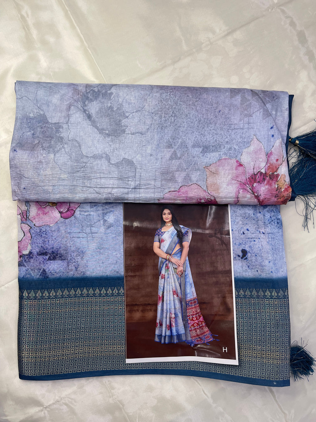 Fancy digital print sarees