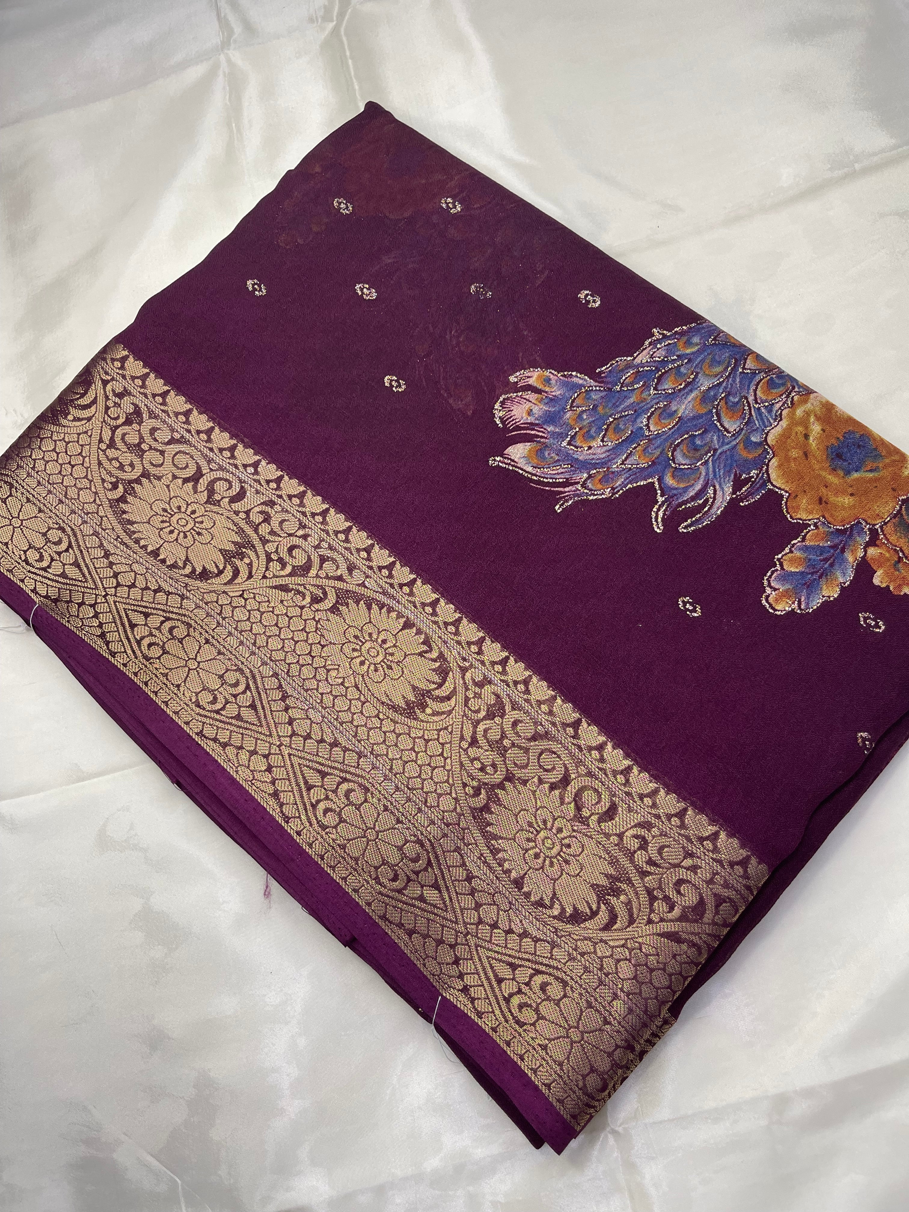 Chinon georgette sarees