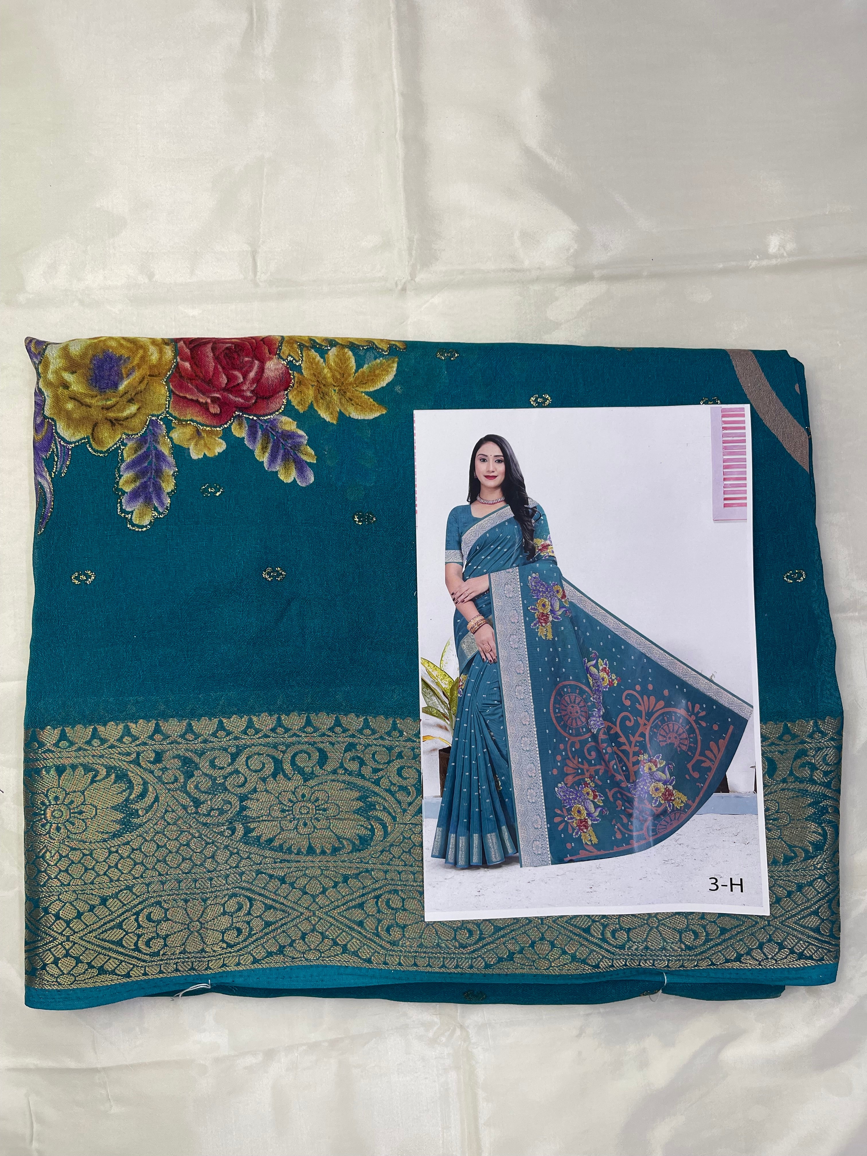 Chinon georgette sarees