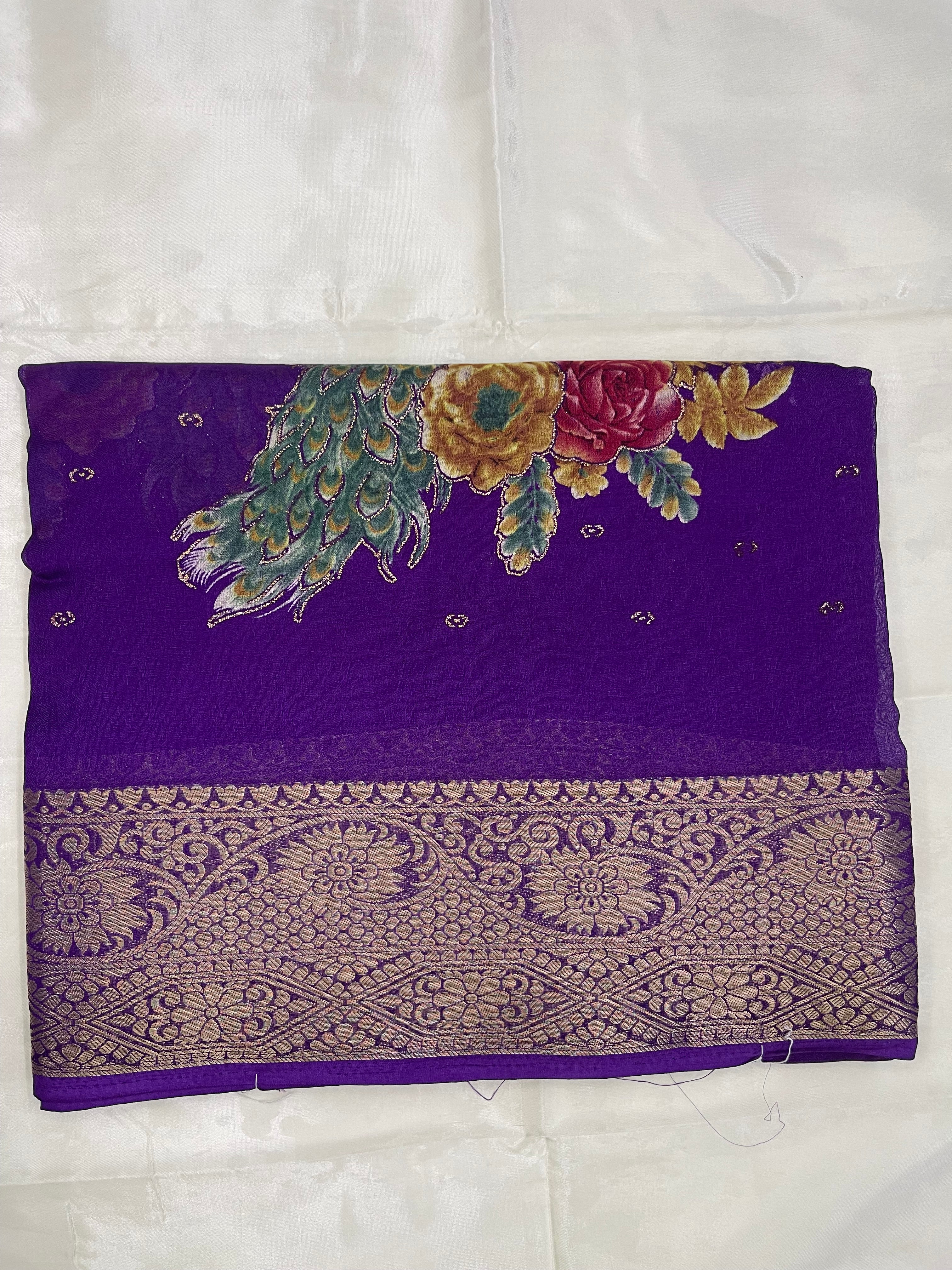 Chinon georgette sarees