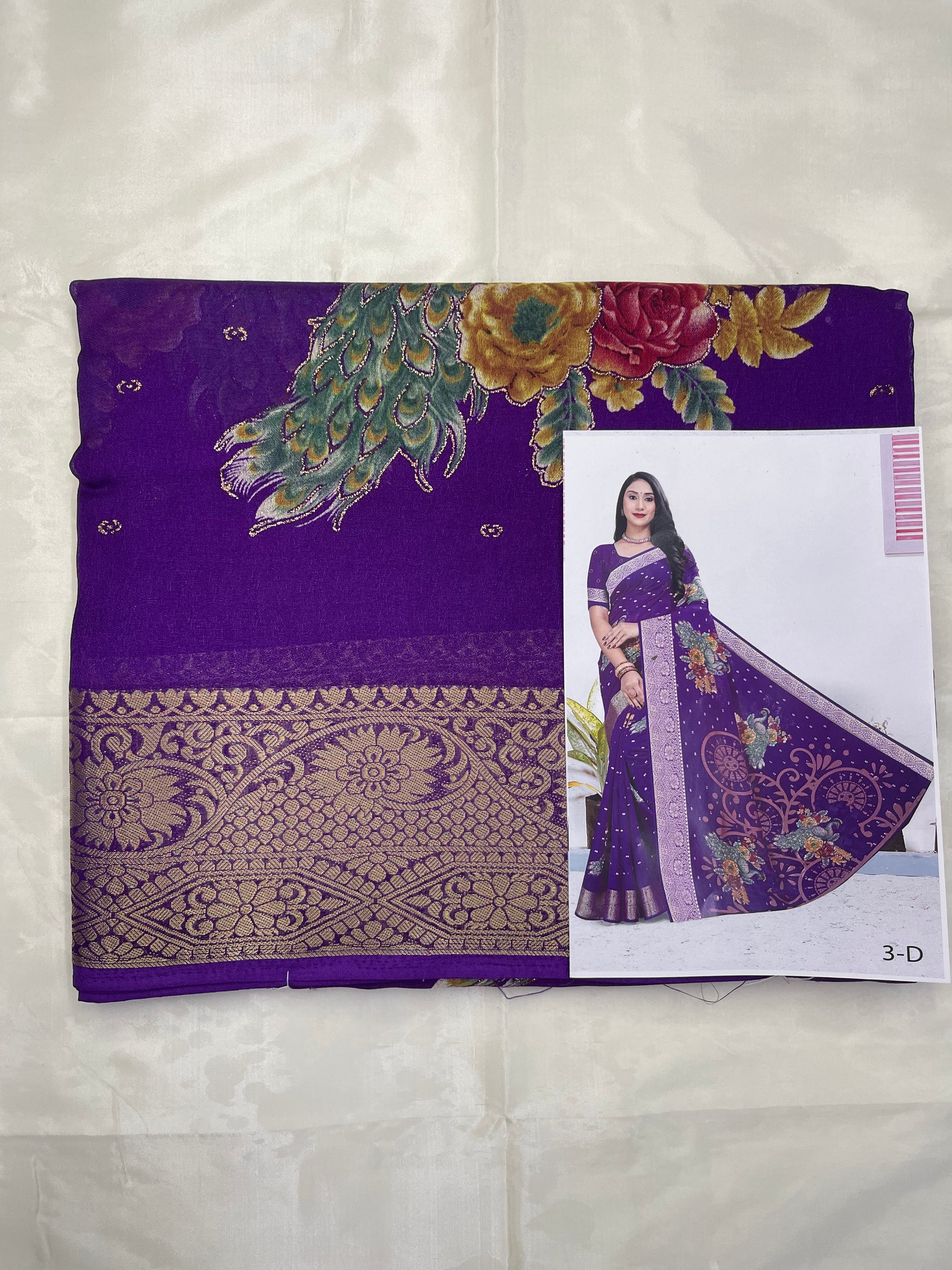 Chinon georgette sarees