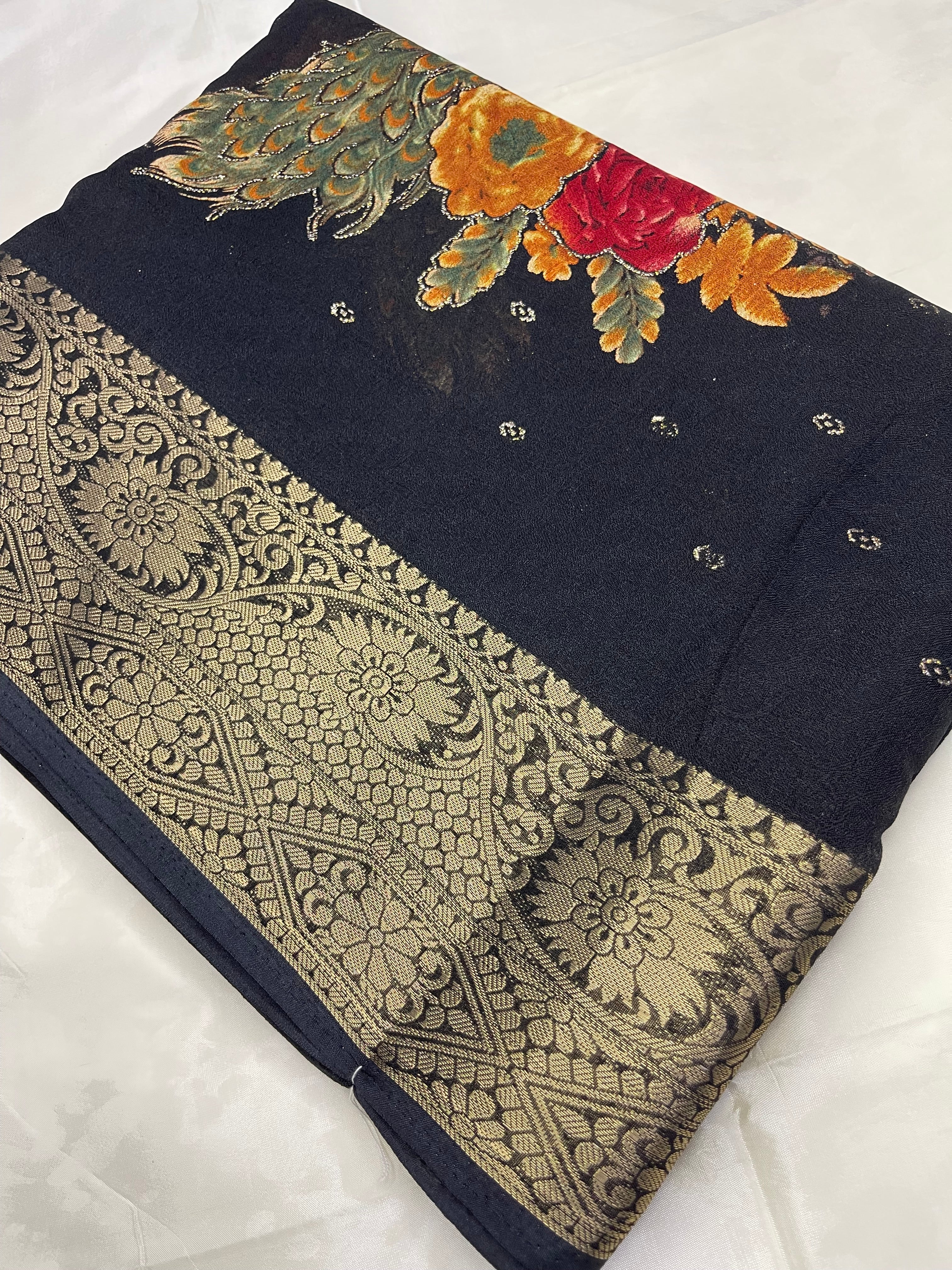 Chinon georgette sarees